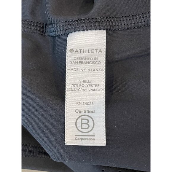 Athleta Leggings Size Small Persistence Laser Cut 7/8 Tight Black Workout - Picture 8 of 11